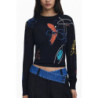 DESIGUAL WOMEN'S BLACK SWEATER