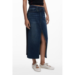 DESIGUAL WOMEN'S BLUE LONGUETTE SKIRT