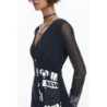 ROBE LONGUE NOIRE POUR FEMME DESIGUAL