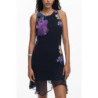 ROBE COURTE DESIGUAL POUR FEMME EN NOIR