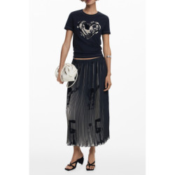 DESIGUAL WOMEN'S LONG SKIRT BLACK