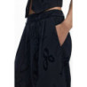 DESIGUAL WOMEN'S BLACK TROUSERS