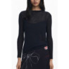DESIGUAL WOMEN'S LONG BLACK DRESS