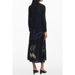 DESIGUAL WOMEN'S LONG BLACK DRESS