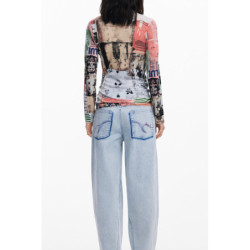 DESIGUAL WOMEN'S PINK SWEATER