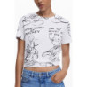 DESIGUAL WOMEN'S SHORT-SLEEVE T-SHIRT WHITE