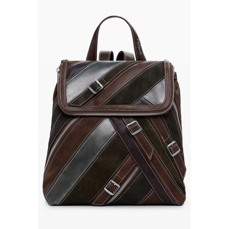 DESIGUAL WOMEN'S BROWN BACKPACK