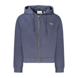 PEPE JEANS WOMEN'S BLUE ZIP-UP SWEATSHIRT