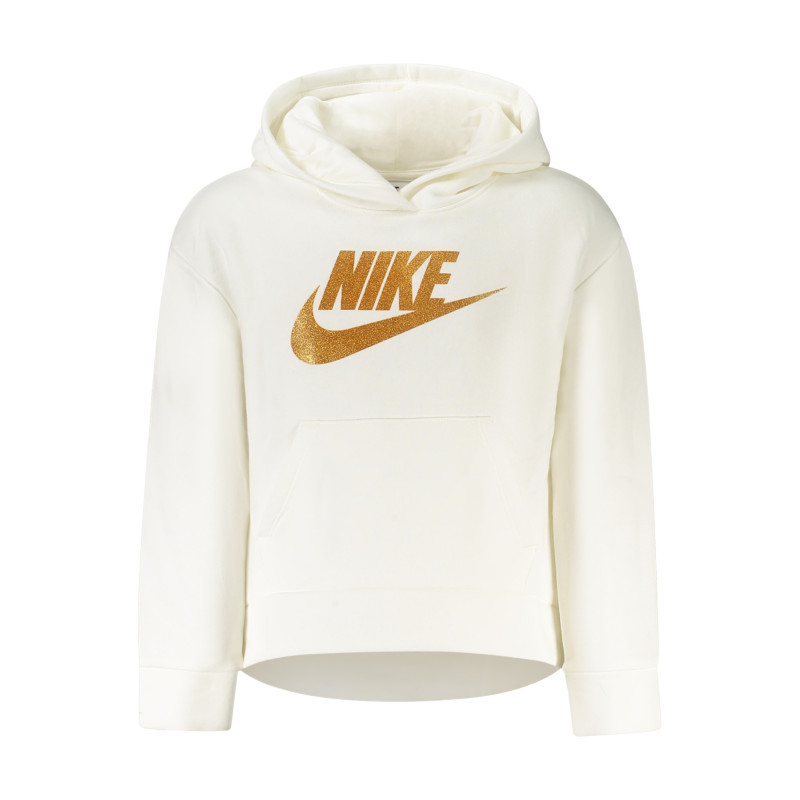 NIKE KIDS' WHITE ZIP-UP SWEATSHIRT