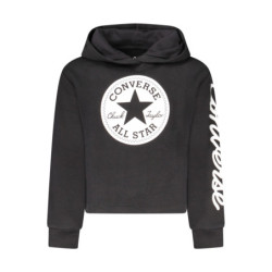 Converse Girls' Zip-Up Hoodie, Black
