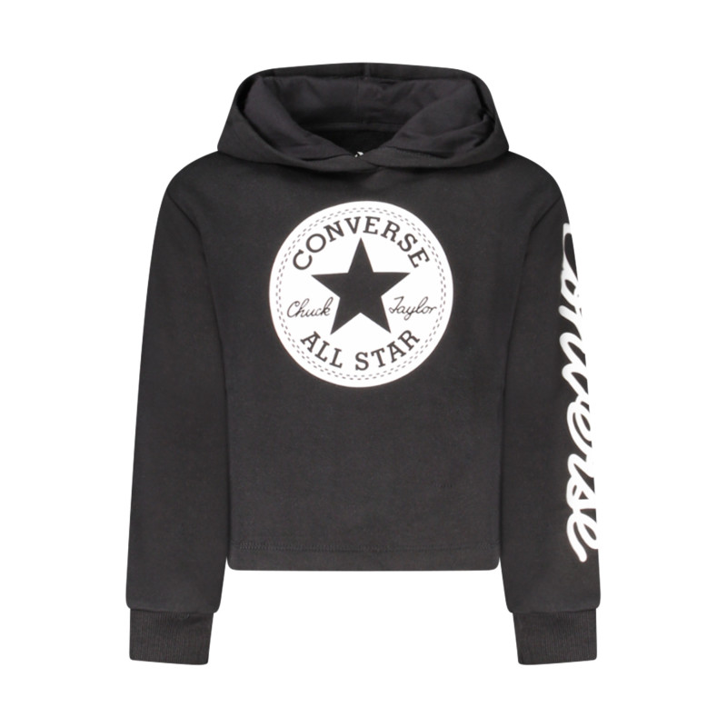 Converse Girls' Zip-Up Hoodie, Black