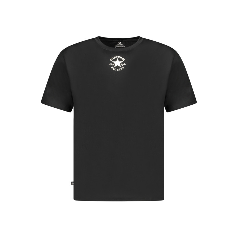 T-shirt à manches courtes Converse pour enfant, noir