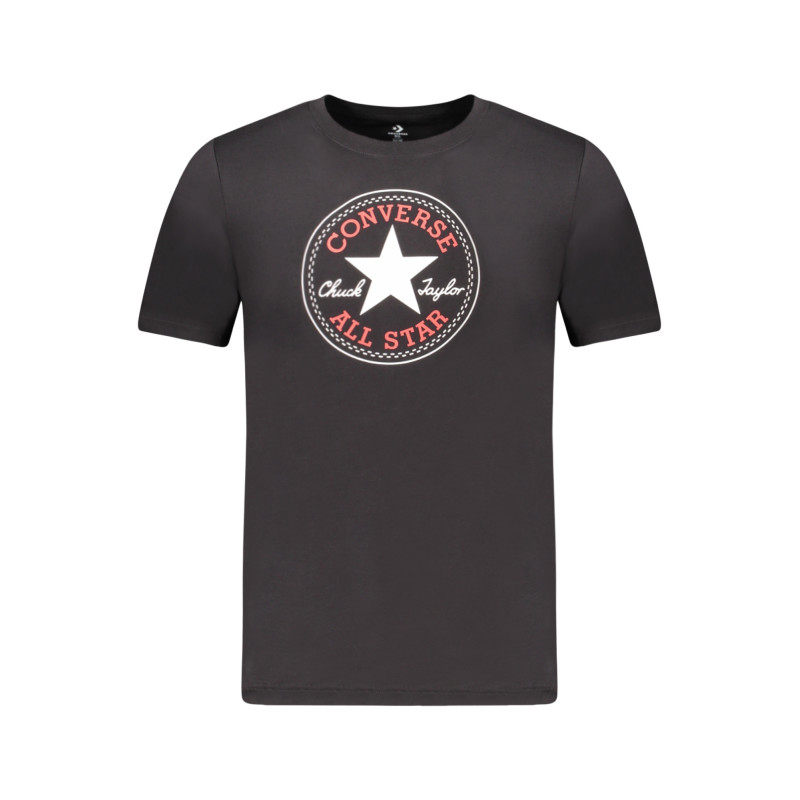 T-shirt à manches courtes Converse pour enfant, noir