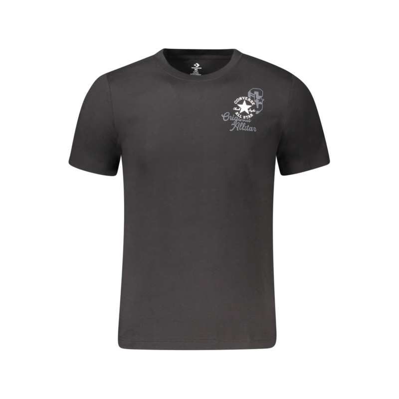 T-shirt à manches courtes Converse pour enfant, noir