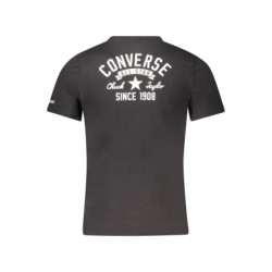 T-shirt à manches courtes Converse pour enfant, noir