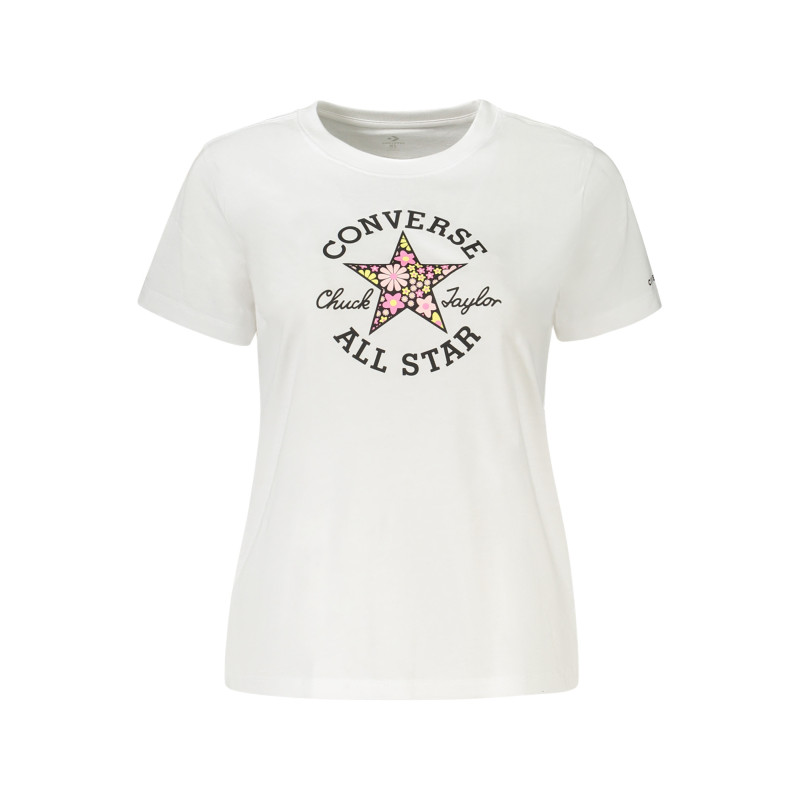Converse Girls' Short-Sleeved T-SHIRT, White