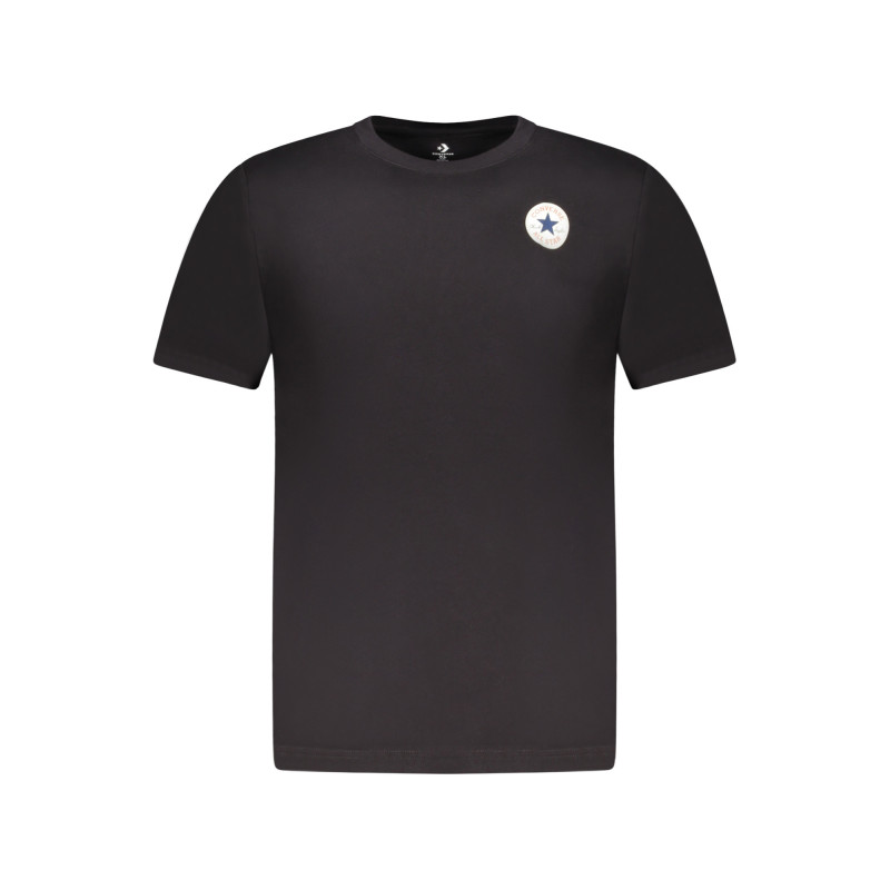 T-shirt à manches courtes Converse pour enfant, noir