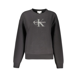 Sweat-shirt zippé noir Calvin Klein pour femme