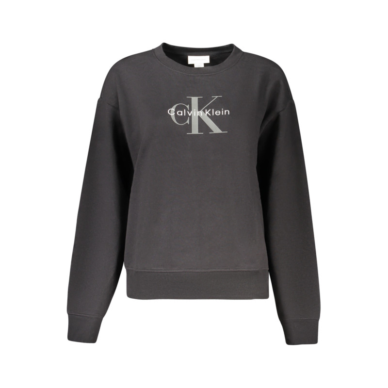 Sweat-shirt zippé noir Calvin Klein pour femme