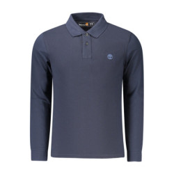 TIMBERLAND MEN'S LONG-SLEEVE POLO SHIRT, BLUE
