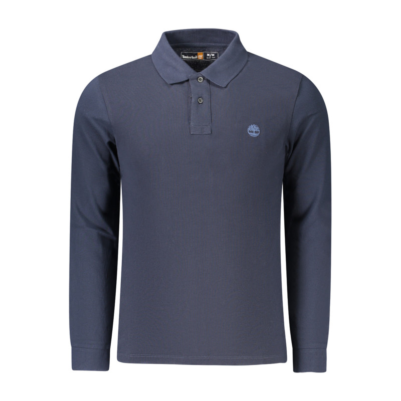 TIMBERLAND MEN'S LONG-SLEEVE POLO SHIRT, BLUE
