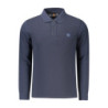 TIMBERLAND MEN'S LONG-SLEEVE POLO SHIRT, BLUE