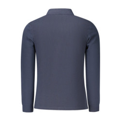 TIMBERLAND MEN'S LONG-SLEEVE POLO SHIRT, BLUE