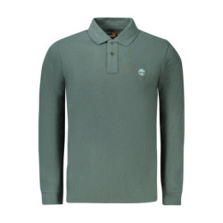 TIMBERLAND MEN'S LONG-SLEEVE POLO SHIRT, GREEN