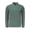 TIMBERLAND MEN'S LONG-SLEEVE POLO SHIRT, GREEN