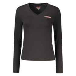 GUESS JEANS WOMEN'S LONG-SLEEVED T-SHIRT BLACK
