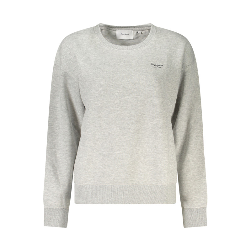 PEPE JEANS WOMEN'S GRAY ZIP-UP SWEATSHIRT