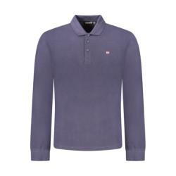 NAPAPIJRI MEN'S LONG-SLEEVED POLO SHIRT, BLUE