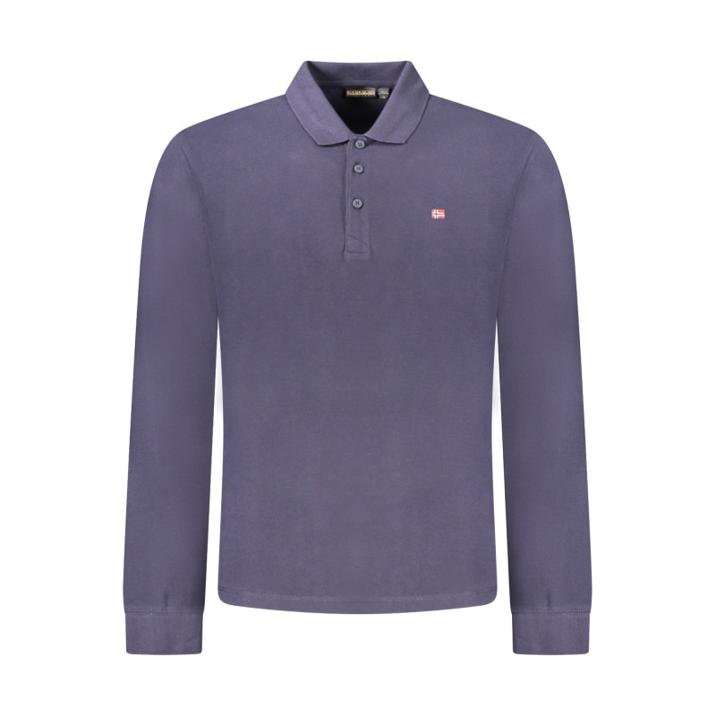NAPAPIJRI MEN'S LONG-SLEEVED POLO SHIRT, BLUE
