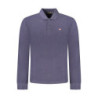 NAPAPIJRI MEN'S LONG-SLEEVED POLO SHIRT, BLUE