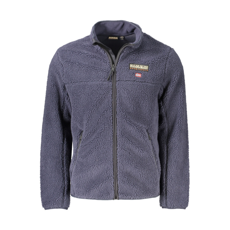 NAPAPIJRI MEN'S BLUE ZIP-UP SWEATSHIRT