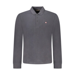 NAPAPIJRI MEN'S LONG-SLEEVED POLO SHIRT BLACK