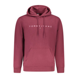 TOMMY HILFIGER MEN'S RED ZIP-UP SWEATSHIRT