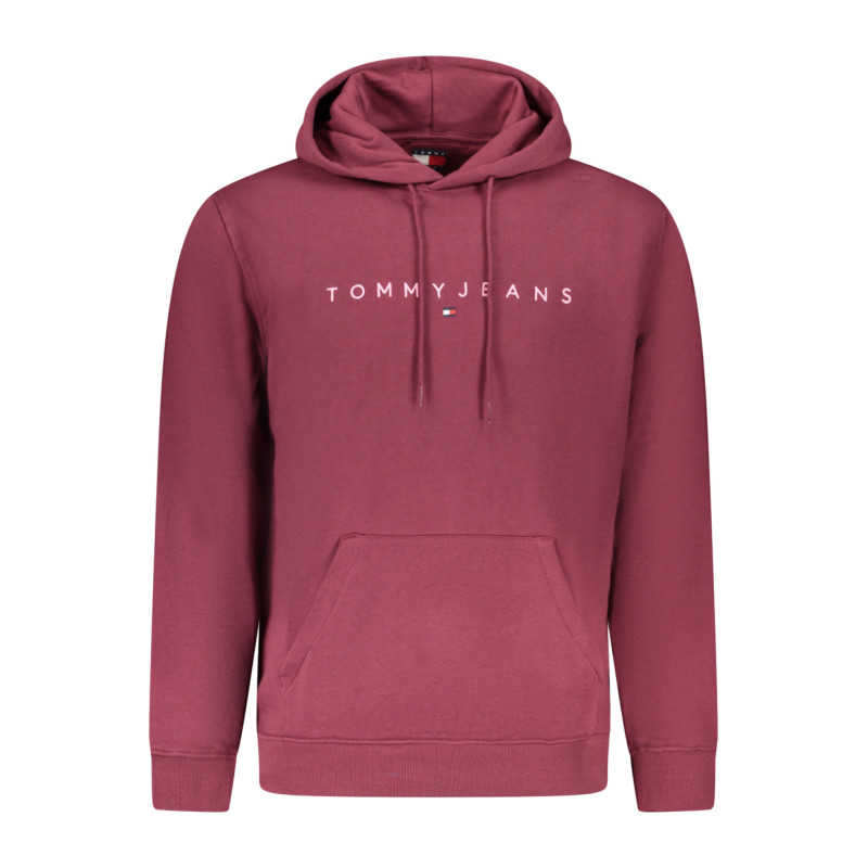 TOMMY HILFIGER MEN'S RED ZIP-UP SWEATSHIRT