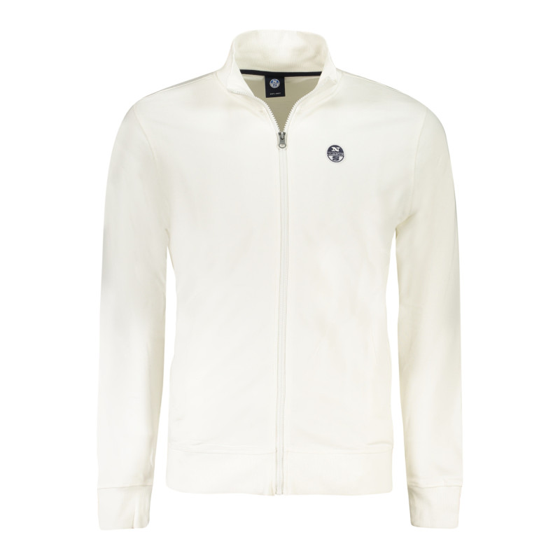 NORTH SAILS MEN'S WHITE ZIP-UP SWEATSHIRT