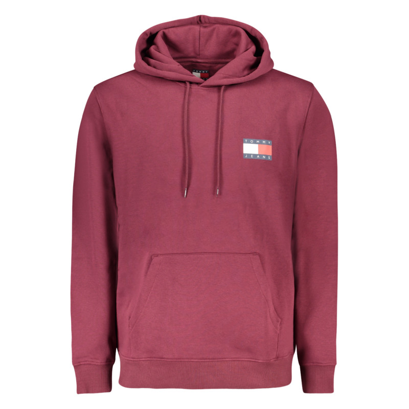 TOMMY HILFIGER MEN'S RED ZIP-UP SWEATSHIRT