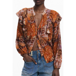CHEMISE À MANCHES LONGUES POUR FEMME DESIGUAL, ORANGE