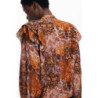 CHEMISE À MANCHES LONGUES POUR FEMME DESIGUAL, ORANGE
