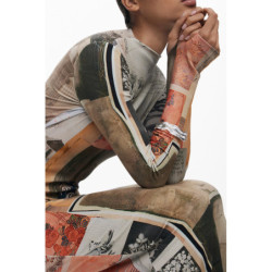 ROBE LONGUE POUR FEMME DESIGUAL BEIGE