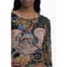 T-SHIRT À MANCHES LONGUES FEMME DESIGUAL NOIR