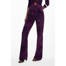 DESIGUAL WOMEN'S PURPLE TROUSERS