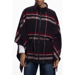PONCHO DESIGUAL FEMME NOIR