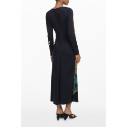 DESIGUAL WOMEN'S LONG BLACK DRESS