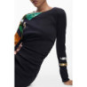 DESIGUAL WOMEN'S LONG BLACK DRESS