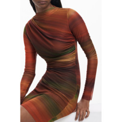 DESIGUAL WOMEN'S SHORT DRESS ORANGE