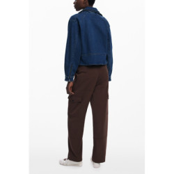 DESIGUAL WOMEN'S BROWN TROUSERS
